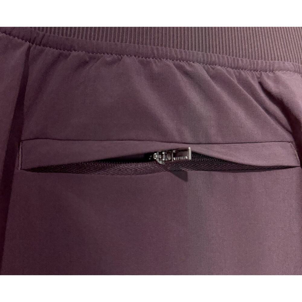 Athleta Brooklyn Ankle Pants Womens 8 Petite Mauve Zip Pockets Elastic Waist - Picture 6 of 10
